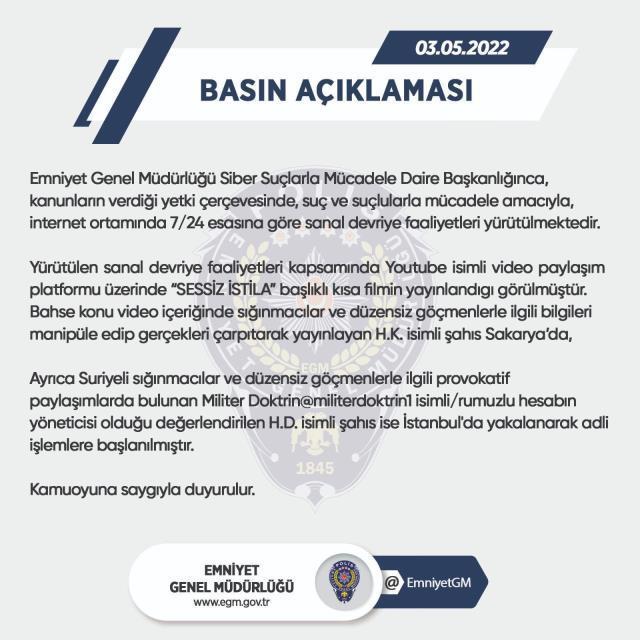 'Sessiz İstila' kısa filmini yayınladığı için gözaltına alınan Hande Karacasu serbest bırakıldı 'Sessiz İstila' kısa filmini yayınladığı için gözaltına alınan Hande Karacasu serbest bırakıldı