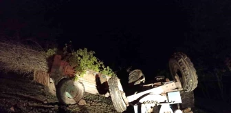 Tokat'ta devrilen traktörün sürücüsü hayatını kaybetti