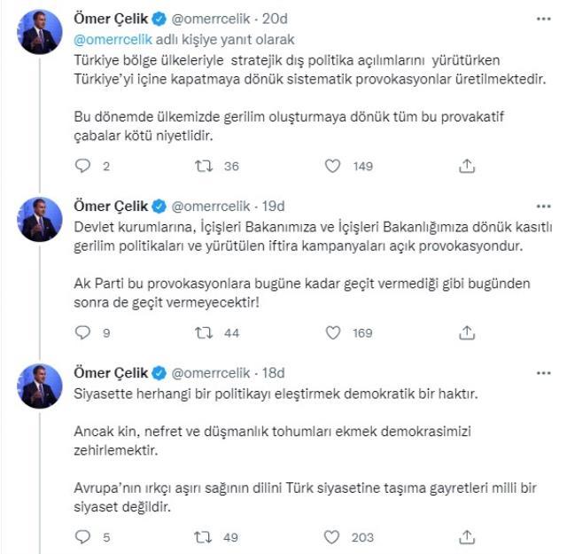 AK Parti Sözcü Ömer Çelik'ten Özdağ ve Soylu arasındaki polemiğe ilişkin açıklama