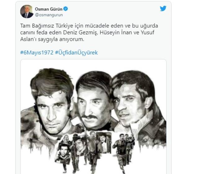 CHP Genel Başkanı Kemal Kılıçdaroğlu Deniz Gezmiş, Yusuf Aslan ve Hüseyin İnan'ı andı: Bundan 50 yıl önce idam edildiler