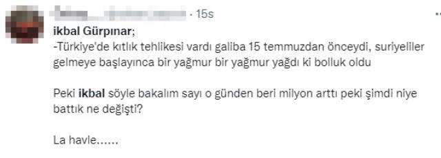 İkbal Gürpınar'dan çok konuşulacak çıkış: 15 Temmuz'u Suriyeliler sayesinde kazandık İkbal Gürpınar'dan çok konuşulacak çıkış: 15 Temmuz'u Suriyeliler sayesinde kazandık