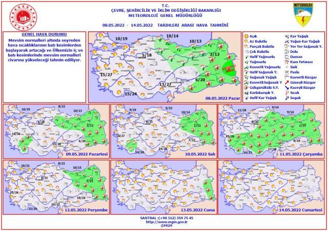 Meteoroloji son raporu yayınladı! Batı da sıcaklıklar artacak, doğu da yağış var