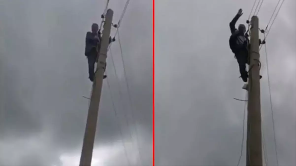 Köyünün elektriği kesik olan muhtar, direğe tırmanıp Cumhurbaşkanı Erdoğan'a seslendi