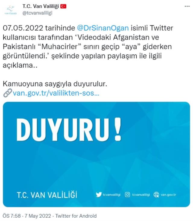Afganistan ve Pakistanlı 'Muhacirlerin' sınırı geçerken görüntülendiği iddiası