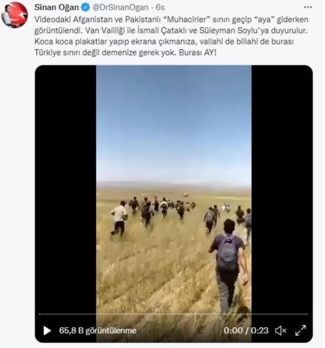 Afganistan ve Pakistanlı 'Muhacirlerin' sınırı geçerken görüntülendiği iddiası