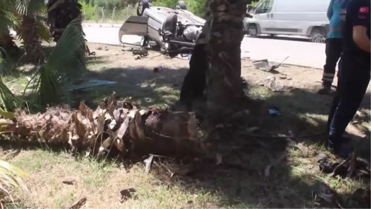Takla atan otomobilin sürücüsü yaralandı