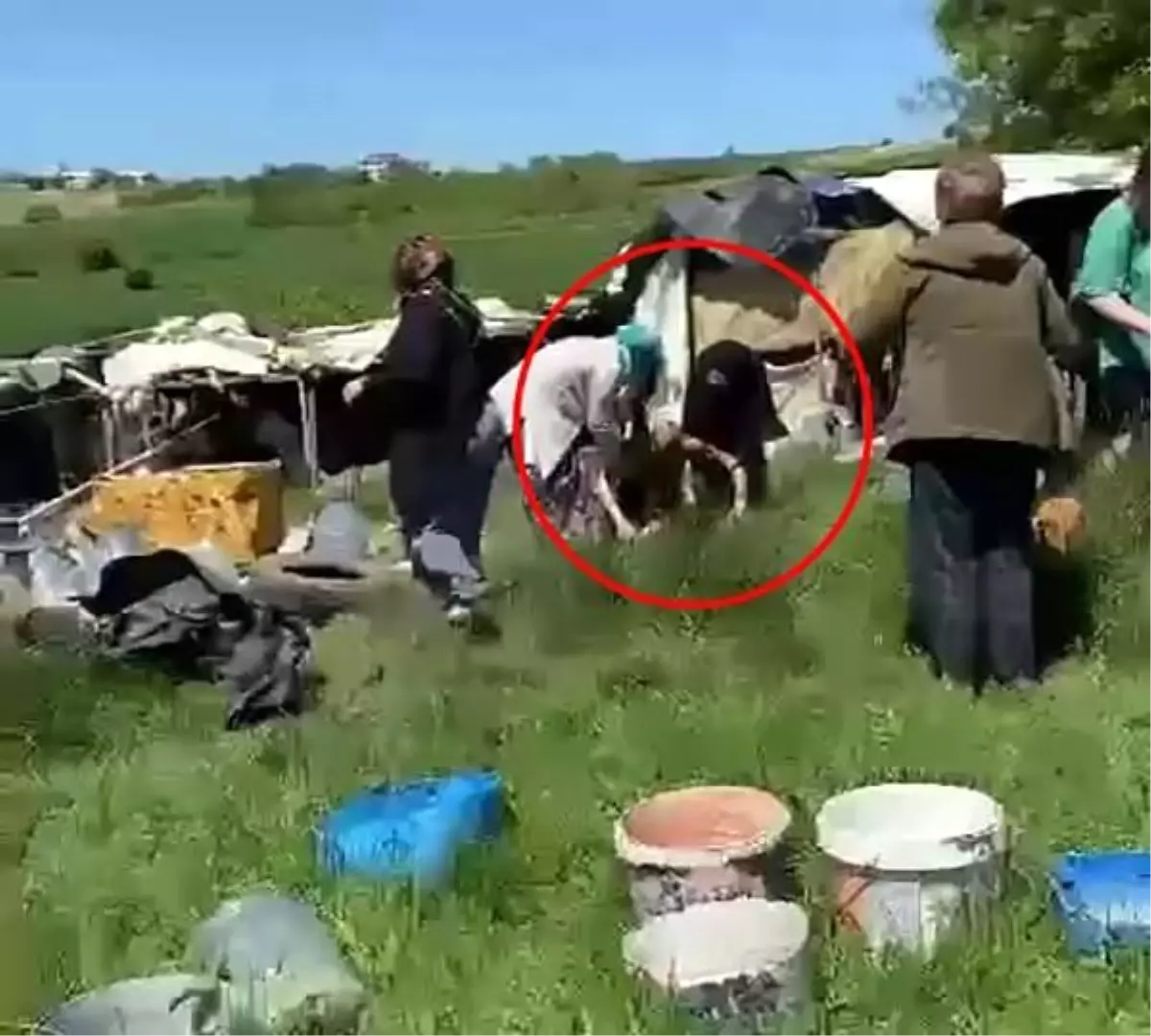 Yangını söndürmek isterken yanmıştı, dehşet anları kameralara yansıdı- Alev alev yanan barakadan vatandaşın kendini dışarı attığı anlar kamerada