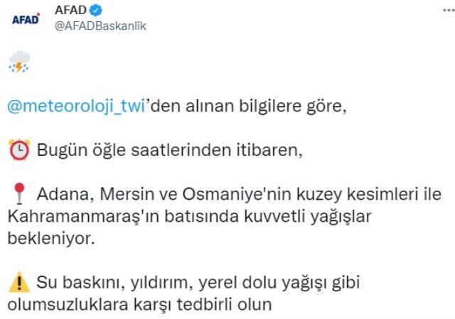 AFAD saat verip uyardı! 4 ilimiz kuvvetli yağışa teslim olacak
