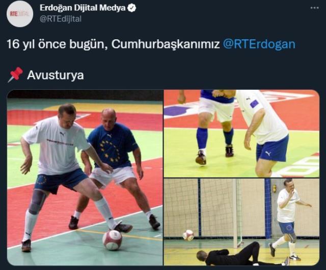 Cumhurbaşkanı Erdoğan'ın 16 yıl önceki salon futbolu fotoğrafları paylaşıldı