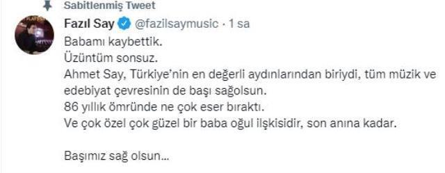 Fazıl Say... BABASINI KAYBETTİ!