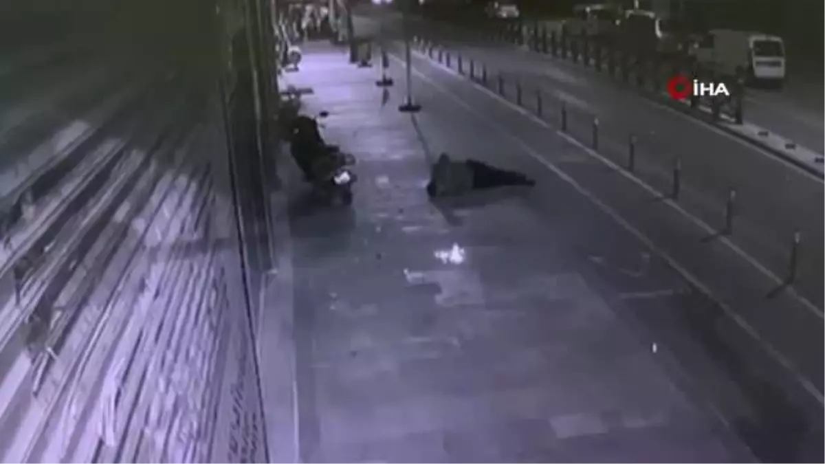 22 yaşındaki genç 4. kattan beton zemine böyle düştü