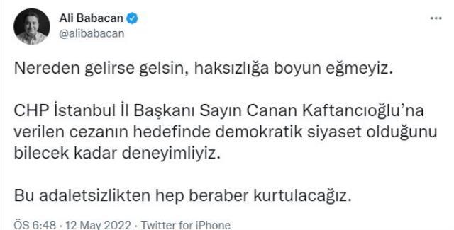 Canan Kaftancıoğlu'na verilen cezanın onanması büyük yankı uyandırdı! Siyasi isimlerden peş peşe açıklama Canan Kaftancıoğlu'na verilen cezanın onanması büyük yankı uyandırdı! Siyasi isimlerden peş peşe açıklama