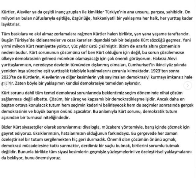 Demirtaş'tan 'aydınlar heyeti' önerisi: Bizim hayalimizdeki Türkiye bir çiçek bahçesidir, tek ırk değil tek yürektir!