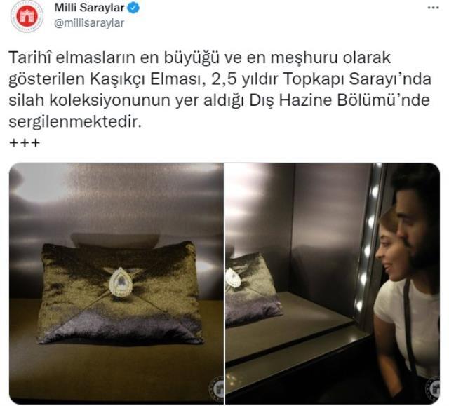'Kaşıkçı Elması çalındı' iddialarına Milli Saraylar'dan açıklama geldi: Maksatlı ve kamuoyunu yanıltmaya yönelik girişim 'Kaşıkçı Elması çalındı' iddialarına Milli Saraylar'dan açıklama geldi: Maksatlı ve kamuoyunu yanıltmaya yönelik girişim