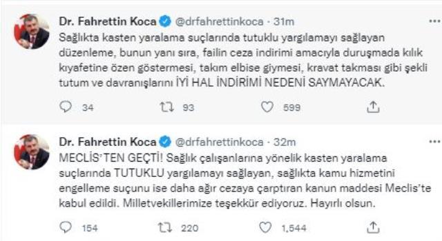 Son Dakika: Yasa Meclis'ten geçti! Sağlık çalışanlarına şiddet uygulayanlar tutuklu yargılanacak