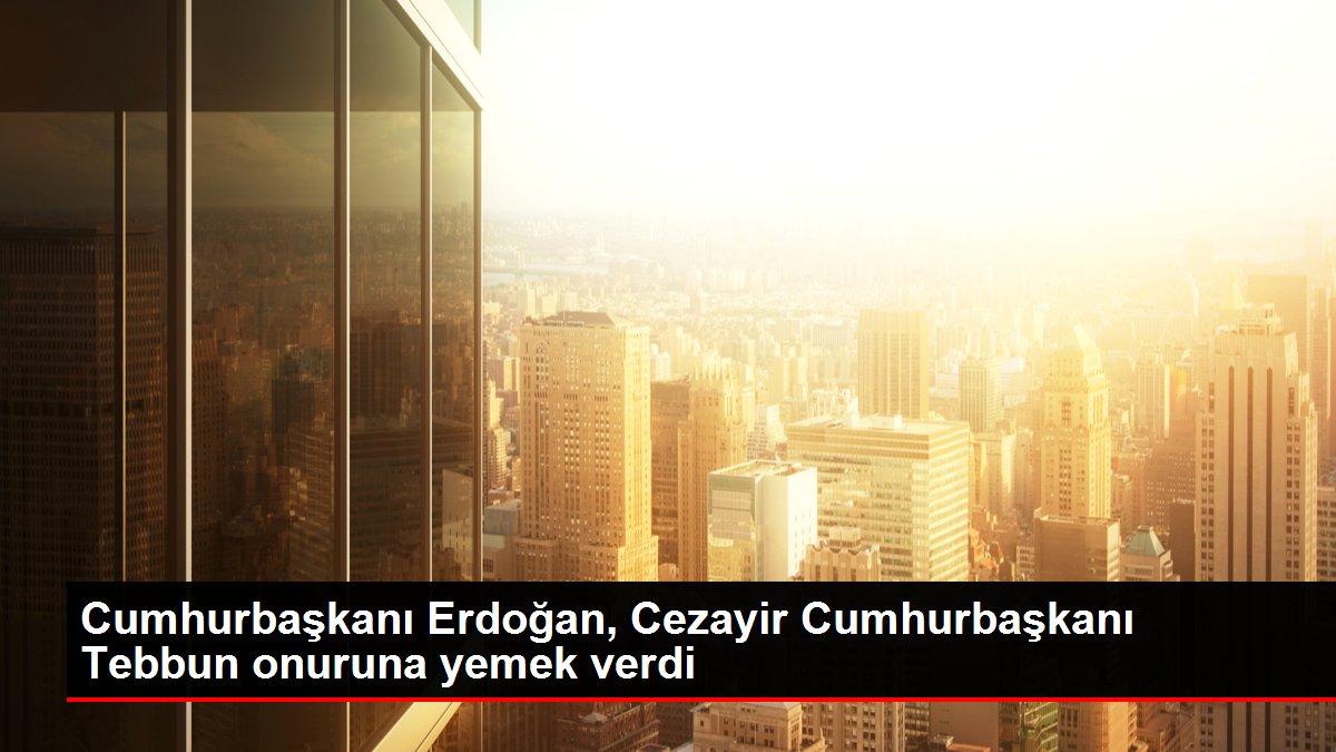 Cumhurbaşkanı Erdoğan, Cezayir Cumhurbaşkanı Tebbun onuruna yemek verdi