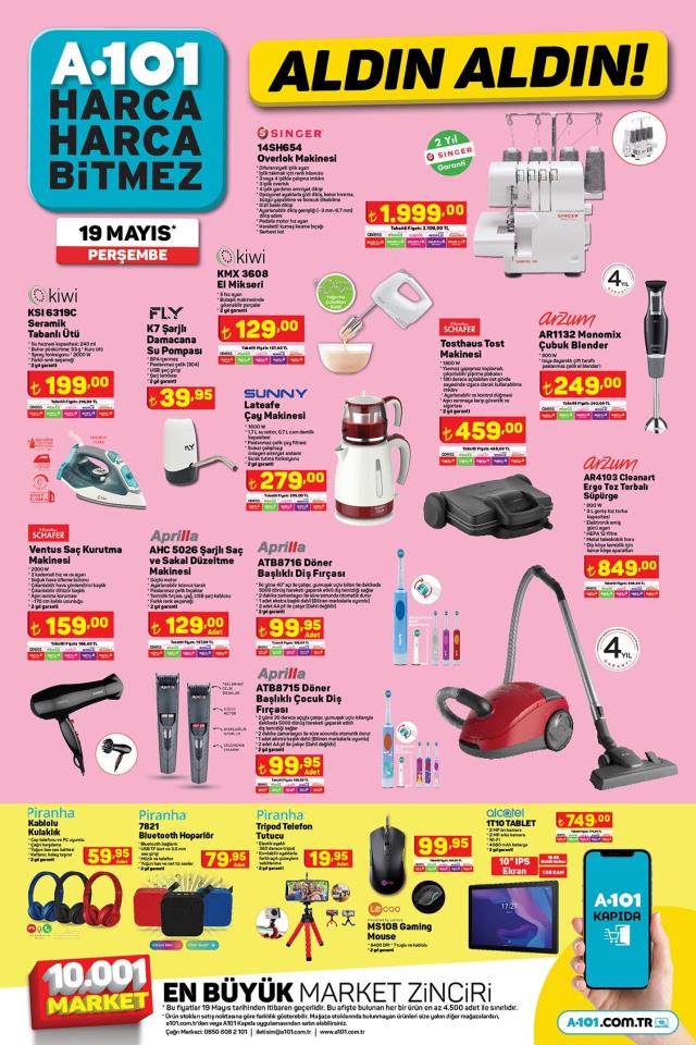 19 Mayıs A101 kataloğu bu hafta! A101 bu hafta katalog ürünleri neler? A101'e gelecek ürünler ve A101 fiyat listesi...
