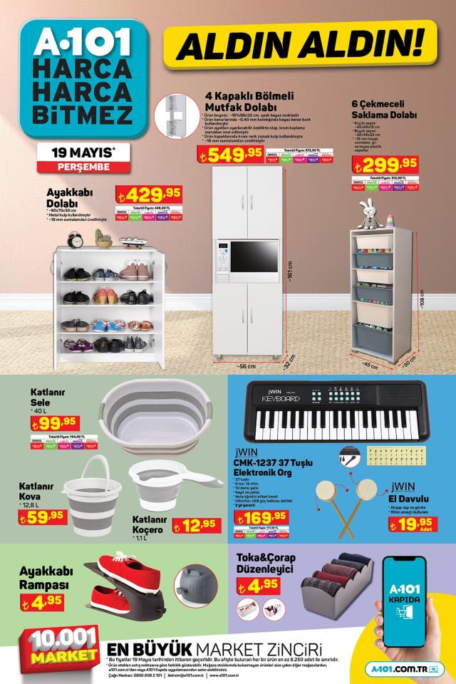 19 Mayıs A101 kataloğu bu hafta! A101 bu hafta katalog ürünleri neler? A101'e gelecek ürünler ve A101 fiyat listesi...