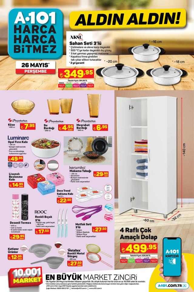 26 Mayıs A101 kataloğu: A101'e gelen ürünler! A101 bu hafta katalog ürünleri neler? A101'e gelecek ürünler ve A101 fiyat listesi...