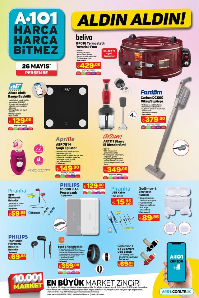 26 Mayıs A101 kataloğu: A101'e gelen ürünler! A101 bu hafta katalog ürünleri neler? A101'e gelecek ürünler ve A101 fiyat listesi...