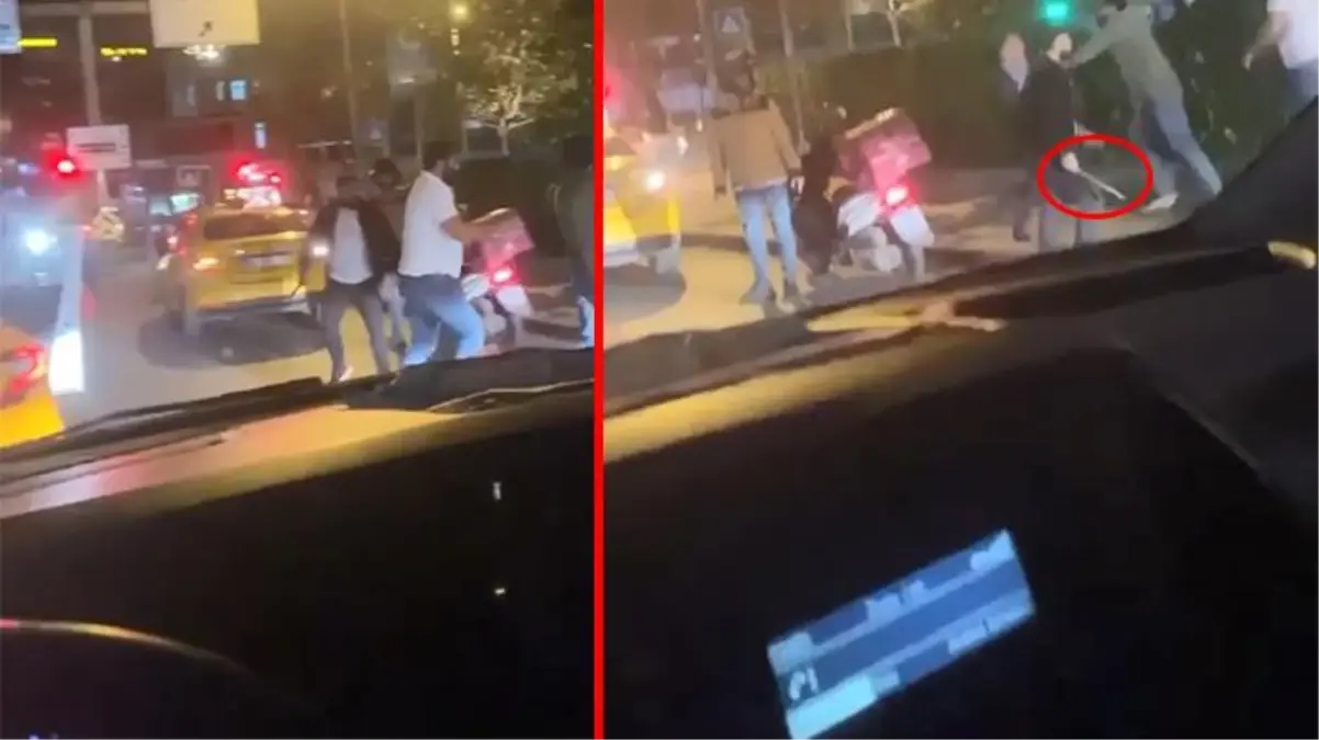 Ücret tartışması kavgaya dönüştü! Taksici ve yolcular tekme tokat birbirine girdi