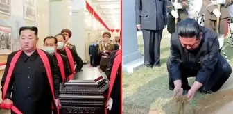 Kuzey Kore lideri Kim'i yıkan ölüm! Mezara elleriyle toprak atıp duygusal anlar yaşadı