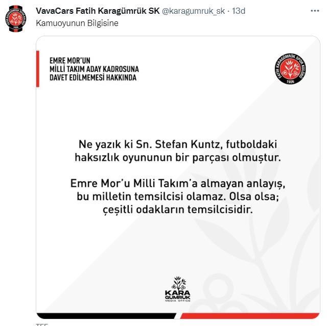 Stefan Kuntz'a en ağır tepki Fatih Karagümrük'ten geldi: Bu milletin temsilcisi olamaz