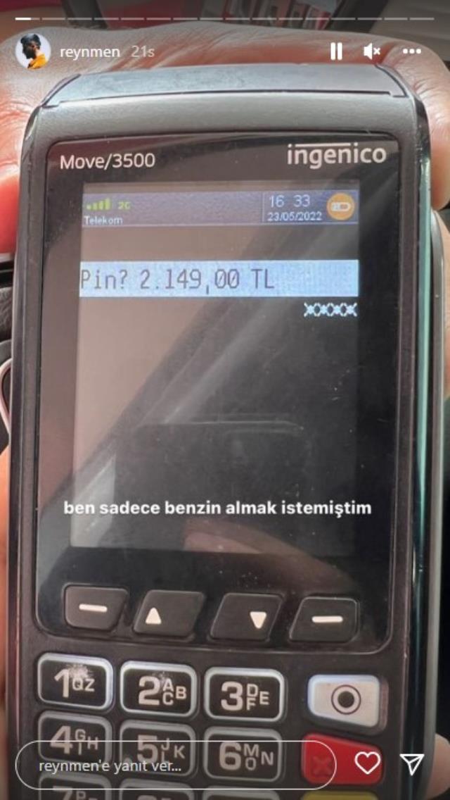 Lüks cipinin deposunu dolduran fenomen Reynmen, ödediği tutara sitem etti Lüks cipinin deposunu dolduran fenomen Reynmen, ödediği tutara sitem etti