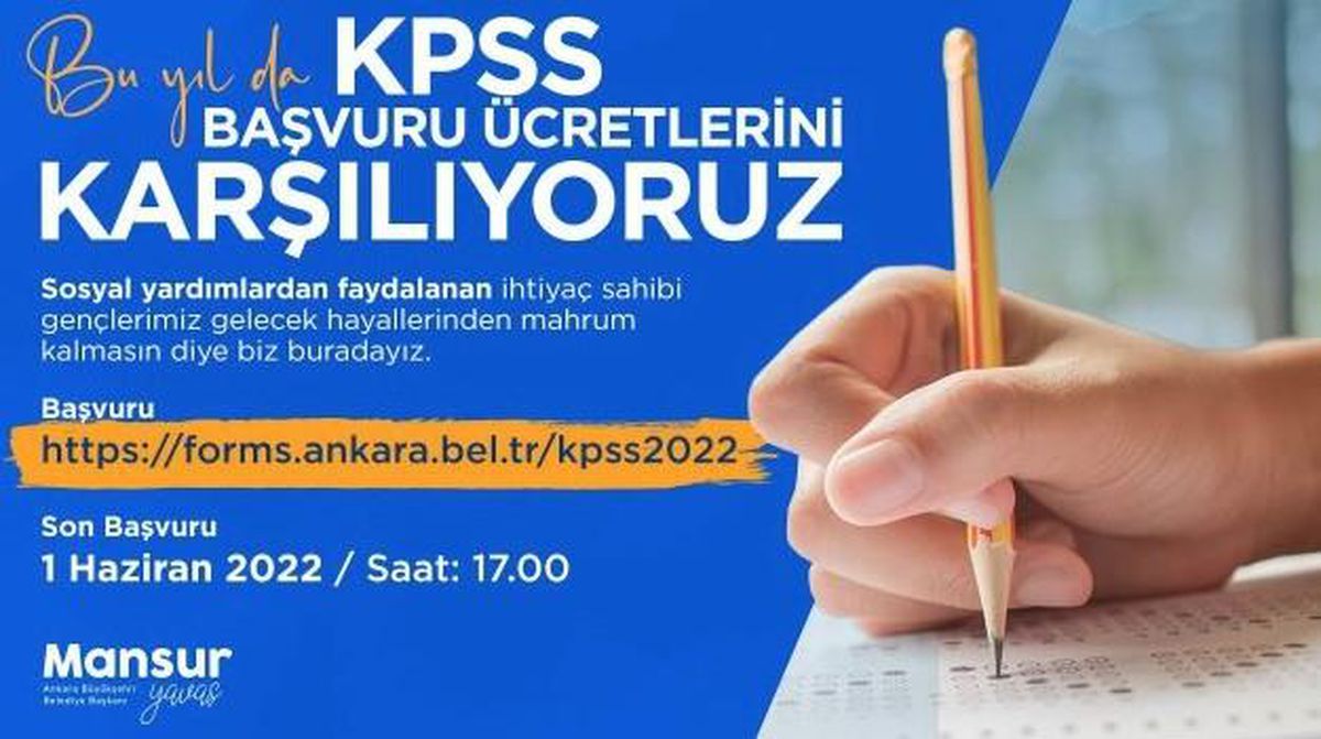 KPSS yardımı nedir? Ankara ABB KPSS başvuru ücreti desteği nedir, nasıl başvurulur, şartları ne?