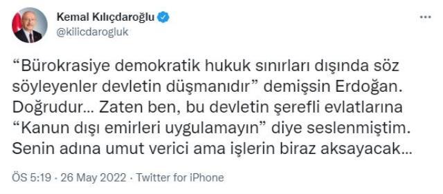 CHP lideri Kılıçdaroğlu'ndan Cumhurbaşkanı Erdoğan'a jet yanıt: Ben devletin şerefli evlatlarına seslenmiştim