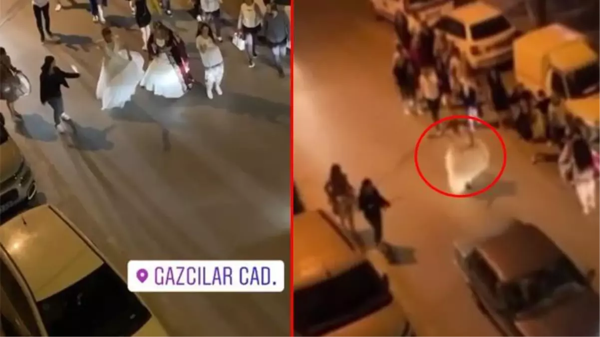 Gece yarısı gelinlik giydi, sokağa indi! Kurtlarını döken damada izleyenler tam puan verdi