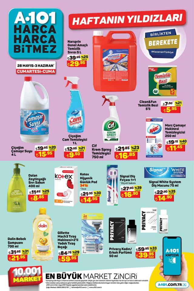 A101 hafta sonu indirimleri! 28 Mayıs - 3 Haziran A101 haftanın yıldızları bu hafta hangi ürünler? A101'e gelecek ürünler ve A101 fiyat listesi!