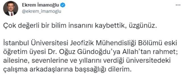 Ünlü deprem uzmanı Oğuz Gündoğdu, hayatını kaybetti Ünlü deprem uzmanı Oğuz Gündoğdu, hayatını kaybetti