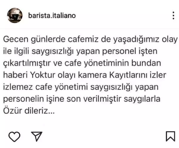 'Açık giyinmek yasaktır' yazısı olan kafede şort giyen genç kızları dışarı çıkartan personelin işine son verildi 'Açık giyinmek yasaktır' yazısı olan kafede şort giyen genç kızları dışarı çıkartan personelin işine son verildi