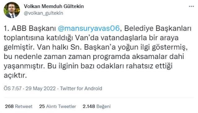 Mansur Yavaş'ın 'Demirtaş'ı istiyoruz' diyen vatandaşa verdiği yanıtla ilgili Ankara Belediyesi'nden açıklama: Gerçeği yansıtmıyor