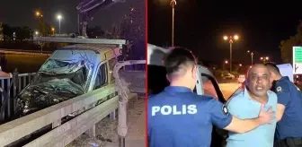 'Dur' ihtarına uymadı, bariyere çarptı! Pişkin sürücü bir de gazetecilere saldırdı