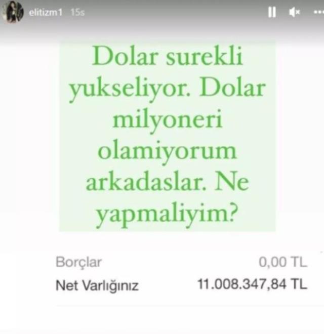 Bahar Candan, 'Dolar milyoneri olamıyorum' diyerek hesabındaki 11 milyon TL'lik bakiyeyi paylaştı