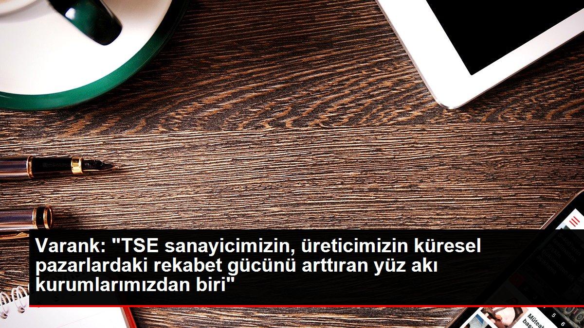 Varank: 'TSE sanayicimizin, üreticimizin küresel pazarlardaki rekabet gücünü arttıran yüz akı kurumlarımızdan biri'