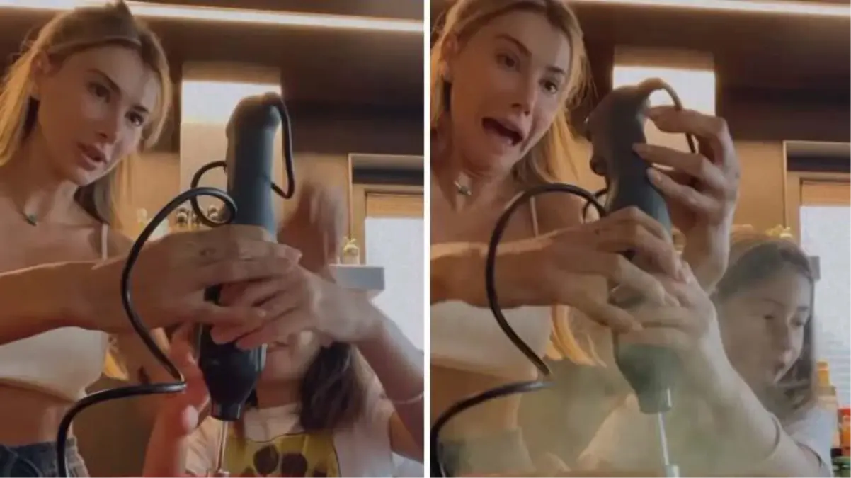 Kızıyla kurabiye yaparken mikseri çalıştıramayan Şeyma Subaşı, alay konusu oldu