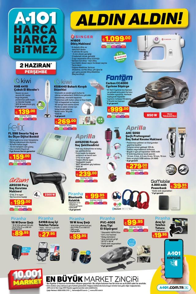 2 Haziran A101 kataloğu: A101'e gelen ürünler! A101 bu hafta katalog ürünleri neler? A101'e gelecek ürünler ve A101 fiyat listesi...