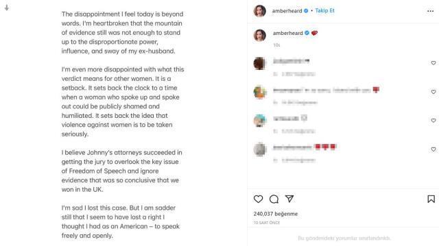 Amber Heard ne dedi? Amber Heard açıklaması yaptı mı? Johnny Depp boşanma davası sonuçlandı! Johnny Depp Amber Heard ne oldu?