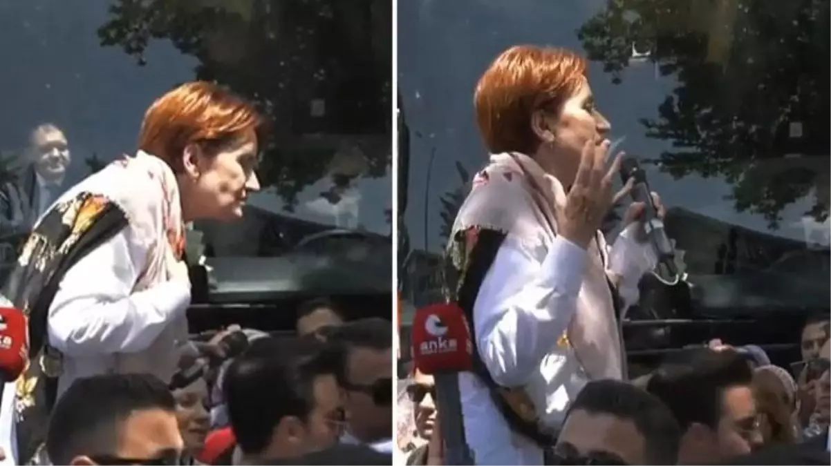 Kalabalıktan sıyrılan kişi 'Mansur Yavaş'ı aday yapın' dedi, Akşener yanıtsız bırakmadı