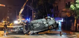 Alkollü sürücü, takla attığı lüks otomobilinin camından çıkıp kaçtı