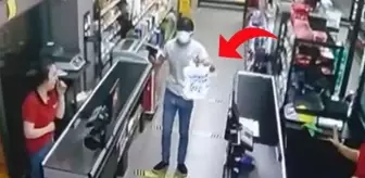 Kasadaki paraları boşalttı, giderken koca marketten yanına aldığı ürün herkese kahkaha attırdı