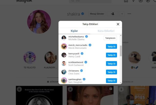 Shakira'dan şaşaırtan hamle! Pique'den ayrılır ayrılmaz Chris Evans ve Henry Cavill'i takibe aldı Shakira'dan şaşaırtan hamle! Pique'den ayrılır ayrılmaz Chris Evans ve Henry Cavill'i takibe aldı