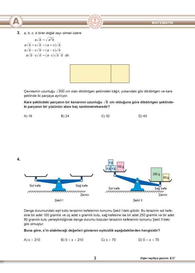 2022 LGS Matematik çözümleri: LGS Sayısal kitapçığı soru ve cevapları! (MEB) LGS Matematik soruları ve cevapları 2022