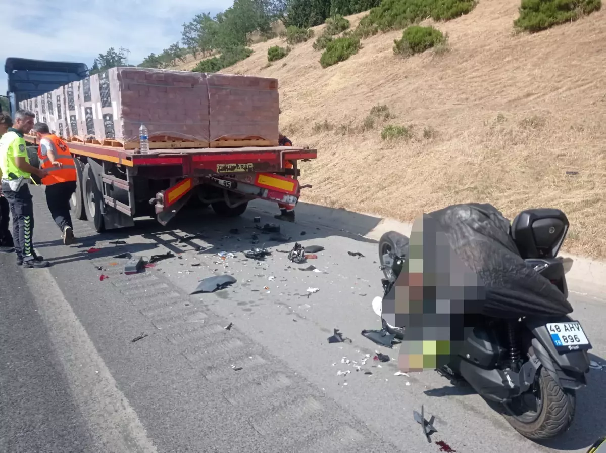 Aydın'da arızalanan kamyona çarpan motosikletin sürücüsü öldü