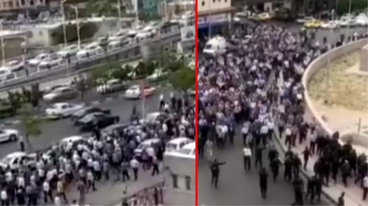 İran'da maaşlarına yapılan zammı beğenmeyen emekliler, yürüyüş düzenledi