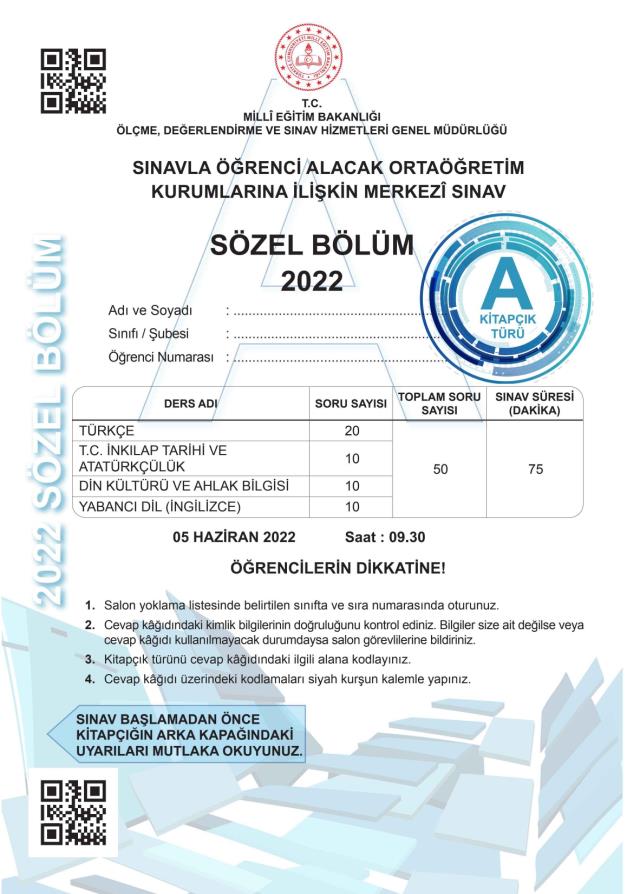 LGS soruları yayınlandı mı? MEB 2022 LGS soruları ve cevap anahtarı! LGS soruları yayınlandı mı? MEB 2022 LGS soruları ve cevap anahtarı!