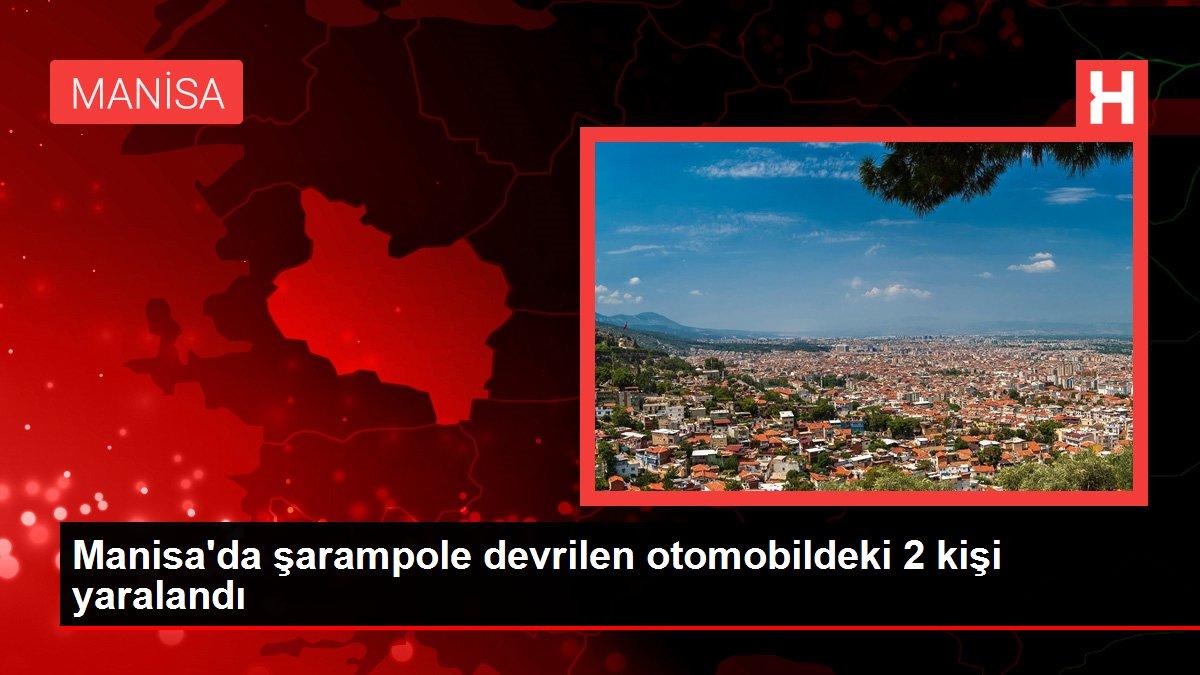 Manisa'da şarampole devrilen otomobildeki 2 kişi yaralandı